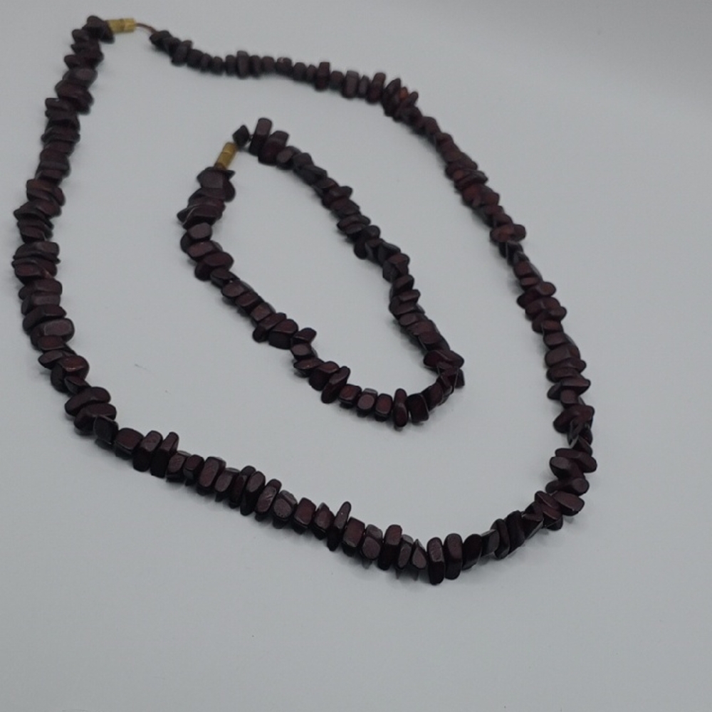 Vintage Elegant Purple Beaded Necklace and Bracelet Set
